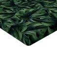 thumbnail image 4 of Ambesonne Tropical Fitted Sheet, Monsteras Realistic Plot, King Size, Hunter Green and Dark Teal, 4 of 5