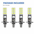 thumbnail image 2 of 4 Uds H1 6000k Super blanco 80w Kit de bombillas de faros LED luz antiniebla, 2 of 4