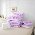 thumbnail image 6 of Feelyou Girl Purple Bowknot Bedding Comforter Set 7pcs, Ribbon Cherry Full Bedding Set, 6 of 8