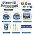 thumbnail image 5 of 2026 Graduation Party Decorations, Congrats Grad Blue Gold Full Tableware Kit for Graduation Celebration (L), 5 of 5