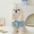 thumbnail image 7 of Dog Dress Soft Breathable Puppy Dresses Elegant Princess Floral Pet Dress with Flower for Small Dog - L, 7 of 7