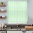 thumbnail image 5 of Green Grid Sheer Curtains 54 Inches Long, Checkered Plaid Gingham Lattice Trellis Print Light Filering Curtains, Breathable Simi Curtain Privacy Drapes for Kitchen Bathroom Small Window Treatment, 5 of 9