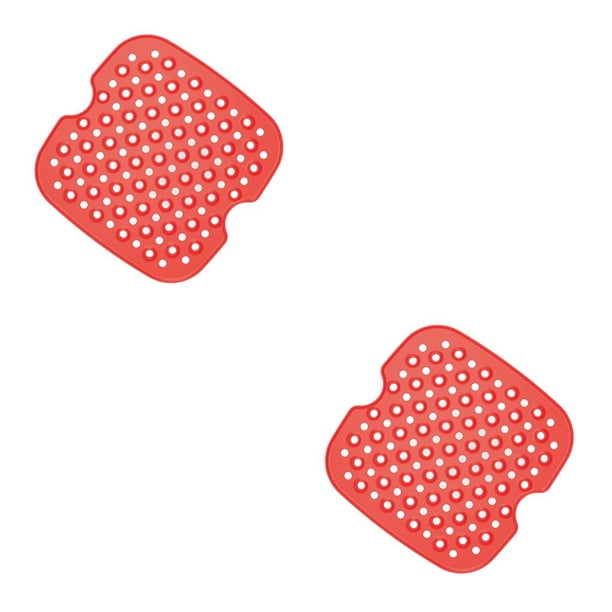 Toystoory Air Fryer Liner Air Fryer Mat Grado alimenticio Cesta de freidora de silicona antiadherente para Rojo cuadrado de 8 pulgadas 2Conjunto