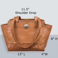 thumbnail image 3 of American West Women's Handbag Genuine Leather Tote Hand Tooled Stylish Every Day Purse, 3 of 7