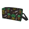 thumbnail image 2 of Goofa Pineapples Printed Toiletry Bag with Handle,Large Capacity Travel Makeup Cosmetic Bag for Women, Carry on Airport Airline Compliant Bag, 2 of 9