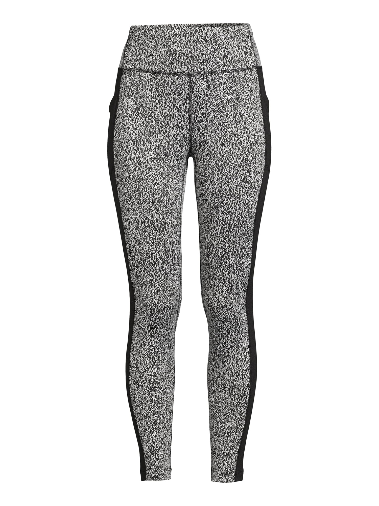 Avia Activewear Leopard Print Women's Brushed Leggings with 2 Side Pockets  Small