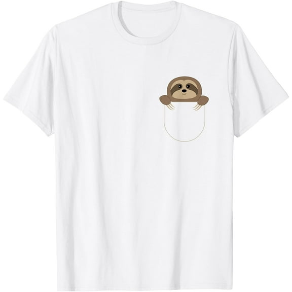 Chillin Sloth Funny Sloth In Your Fake Pocket Graphic Unisex T-Shirt for Men Women Kids Toddler