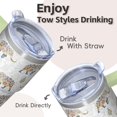 thumbnail image 4 of 20oz elephant Tumbler with Handle Everyday Travel Car Home Cup Great Anniversary Easter Gift for elephant Lovers Women Men, 4 of 6