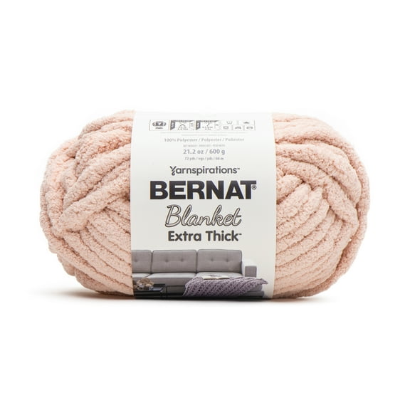 Bernat® Blanket Extra Thick™ #7 Jumbo Polyester Yarn, Pink Dust 21.2oz/600g, 72 Yards
