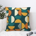 thumbnail image 4 of Geometric Mid Century Retro Pillow Cover Decorative Throw Pillowcase Soft Cushion Covers Bed Sofa Couch 12x12, 4 of 6