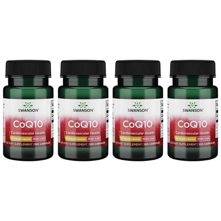 Swanson Coq10 - Mini Cap 10 mg 100 Caps 4 Pack