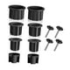 thumbnail image 2 of 12 piezas Patio Mesa para el Anillo de agujeros para el anillo de reemplazo negro para patio trasero con manga oblicua, 2 of 8