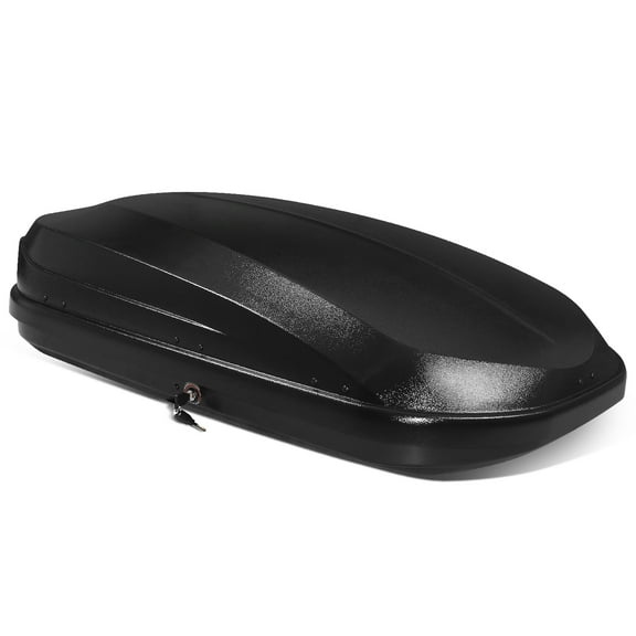 DNA Motoring PT-ZTL-8293-BK Universal 12.7 Cubic Feet Textured Black Cargo Rooftop Travel Storage Box with Secure Key Lock