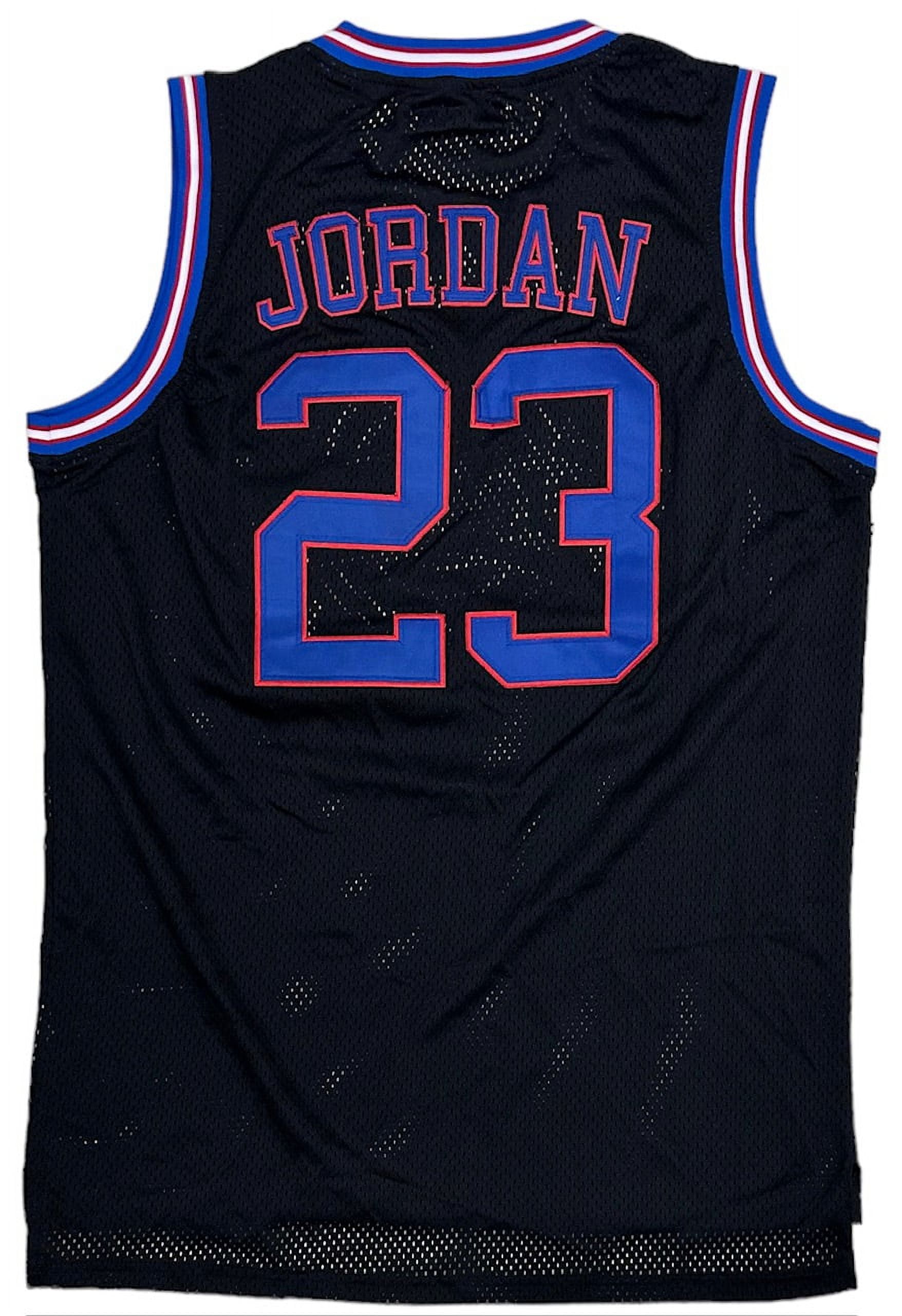 Michael Jordan 23 Tune Squad Space Jam Men s Headgear Classics Embroidered Basketball Jersey Large Black Walmart
