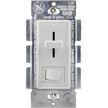 White Slide Dimmer - GE Toggle/Slide On/Off Dimmer, White