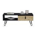 thumbnail image 5 of Nmkwnr Rectangle Wood Top Center Table Coffee Table with Open Shelf and Drawer, 5 of 6