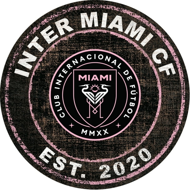 Fan Creations Inter Miami Cf 24 Heritage Logo Round Sign Walmart Com Walmart Com