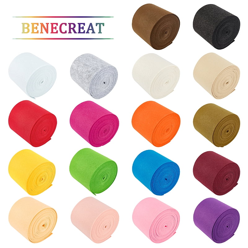 Non Woven Fabric Embroidery Needle Felt for DIY Crafts Gold 140x3mm about 6m/roll for DIY
