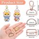 thumbnail image 5 of 90 Pc Swivel Clasps Snap Hooks and D Rings Keychain Clip Hook Lobster Claw Clasp for Keychain Making and Sewing Project, 5 of 5