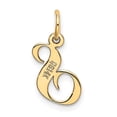 thumbnail image 3 of Diamond2Deal 14K Yellow Gold Small Script Letter S Initial Pendant for Women, 3 of 6