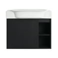 thumbnail image 6 of 28'' Wall-Mounted Bathroom Vanity with White Ceramic Sink & Soft-Close Door, KD-Packing, 6 of 9