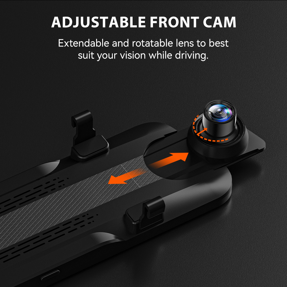 WolfBox M40 10-Inch Mirror Dash Cam 4K+1080P photo 4