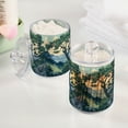 thumbnail image 2 of Yayeee 2 Pack Qtip Holder Bathroom Cotton Swab Canister with Lid Clear Dispenser Set, Retro Tree, 2 of 6