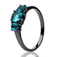 thumbnail image 2 of Aquamarine Wedding Ring - Solitaire Ring - Ladies Wedding Ring - Engagement Ring - Anniversary, 4.25, 2 of 3