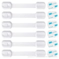 thumbnail image 2 of kit a prueba de niños, cerraduras adhesivas para cajones de seguridad para niños, armarios, hornos, neveras, pestillos ajustables para inodoros, sin taladrar brillar Hogar, 2 of 3