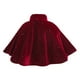 thumbnail image 3 of Capa de chal rojo para niña Vestido de primavera para niña Vestido a juego Vestido de banquete de terciopelo dorado, 3 of 5