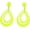 D, variant on 70s 80s Heart Teardrop Acrylic Stud Drop Dangle Retro Earrings for Women Jewelry Geometric Flash Colorful Outfit Glow Party Costume Hollow Stylish