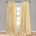 thumbnail image 5 of Ambesonne Geometry Curtains, Moroccan Effects, Pair of 28"x95", Earth Yellow, 5 of 5