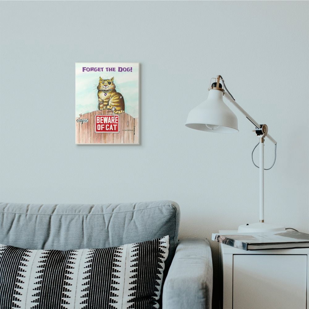 Stupell Industries Forget The Dog Funny Cat Cartoon Pet Design Wall Plaque by Gary Patterson