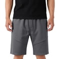 thumbnail image 4 of RKSTN Mens Shorts Running Shorts Stretch Solid Color Comfort Drawstring Workout Shorts with Pockets（Gray ,L）, 4 of 7