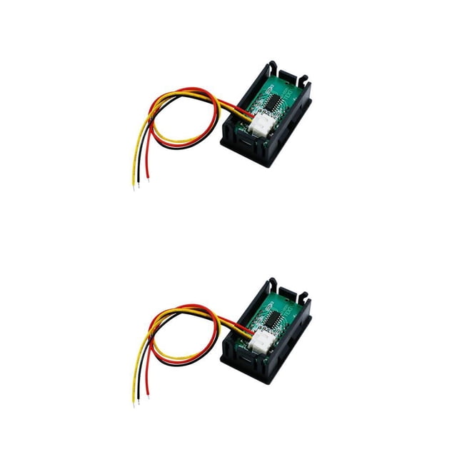 ZLight Digital Voltmeter DC 4 .0 ~ 30V Digital Voltmeter 0 -100V High Accuracy LED Display Voltage Panel Meter Gauge Automotive Accessory red 2Set