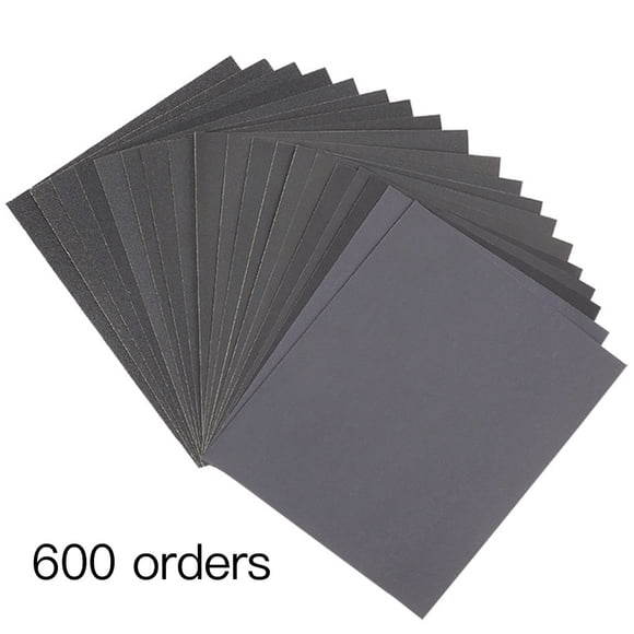 10 Pcs Papier de Ponçage Usage Humide et Sec Double Usage Artisanat Travail du Bois Automobiles Métal Plastique Polissage Papier de Verre, 600 Grains