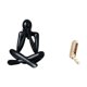 thumbnail image 5 of Escultura abstracta moderna, adorno decorativo coleccionable para estantería de sala de estar, decoración del hogar, con organizador de gancho de pare, 5 of 8
