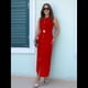thumbnail image 3 of Vestidos de Trabajo para Mujer 2025, Vestido Formal Sin Mangas con Botones, Elegantes Conjuntos de Oficina con Cinturón. Rojo M, 3 of 4