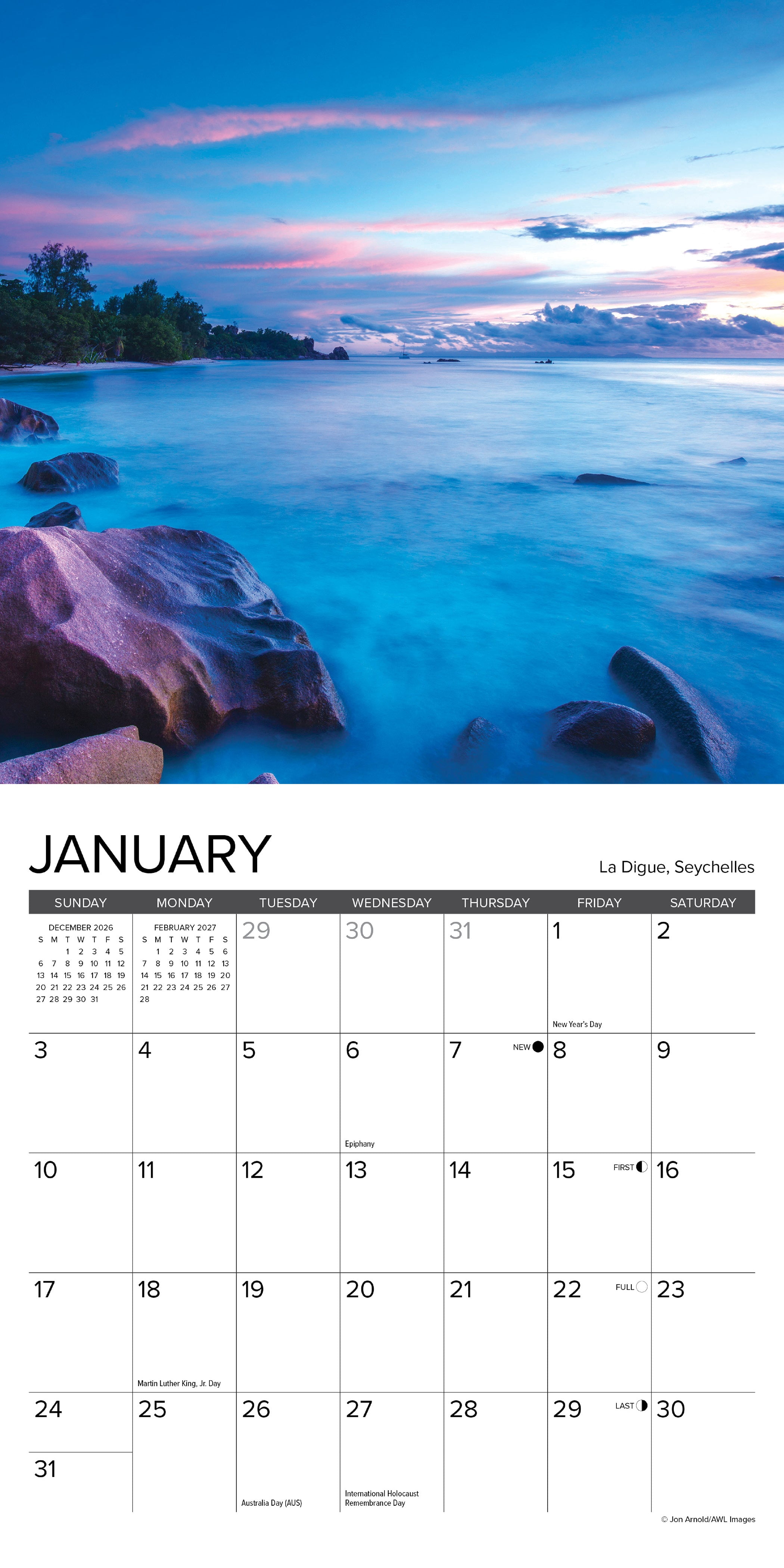 Willow Creek Press, Ah The Beach! 2027 Mini Wall Calendar
