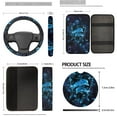 thumbnail image 5 of Uorisanigo Auto Seat Covers for Cars Blue Dolphin with Wheel Cover Protector Seatbelt Shoulder Pad Center Console Pads Headrest Cushion Gear Shift & Hand Brake Covers Car Coasters Keychain,18 Pieces, 5 of 7
