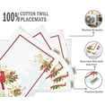 thumbnail image 4 of Vargottam Placemats- Placemat For Dining Table, Set Of 4- Printed & Reversible CottonNapkin-IndoorPlacematsFor Home & Kitchen Dining Table- Red Bird (Red & White), 4 of 5