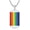 A-Dog Tag, variant on Rainbow Necklace 925 Sterling Silver LGBTQ Dog Tag Pendant LGBT Pride Jewelry Unisex Gay Lesbian Pride Gift for Men Women