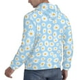 thumbnail image 6 of Rateoe Floral Daisy Pattern Mens Hoodie, Pullover Hooded Sweatshirt, Kangaroo Pocket Hoodie Ideal for Daily Wear, Travel and Home-X-Large, 6 of 7