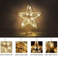 thumbnail image 4 of Decoración para árbol de Navidad con forma de estrella de Lewonder, con luces y lentejuelas, color p, 4 of 9