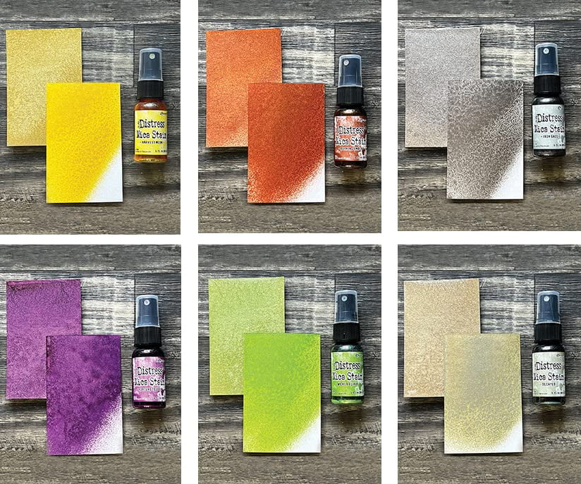 Tim Holtz Distress Mica Stain 2022 Limited Edition - Halloween Set #3 & Set #4 - Six 1 Ounce Bottles, TSHK81104-TSHK81098