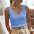 thumbnail image 7 of Sokhug Tank Top for Women's Scalloped Edge Ribbed V Neck Sleeveless Slim Fit Casual Cami Summer Tank Tops, 7 of 7