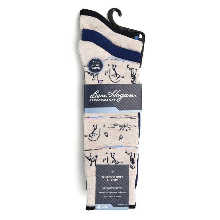 Ben Hogan Men's Stick Figure Golfing Novelty Socks 4-Pack photo 3