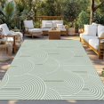 thumbnail image 2 of Sage Green Ombre Outdoor Rug for Patio/Deck/Porch, Non-Slip Large Area Rug 4 x 6 Ft, Farmhouse Stripes Modern Abstract Art Indoor Outdoor Rugs Washable Area Rugs, Reversible Camping Rug Carpet Runner, 2 of 8