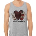 thumbnail image 2 of Peace Love Latte Tank Top Unisex X-Large Grey, 2 of 5