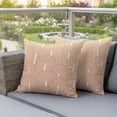 thumbnail image 2 of Outdoor Waterproof Pillow Covers Boho Orange Geometric Stripe Decorative Throw Pillow Protectors,Pillowcase Cushion Cases for Patio Sofa Garden Couch,16x16in,Pack of 2, 2 of 14